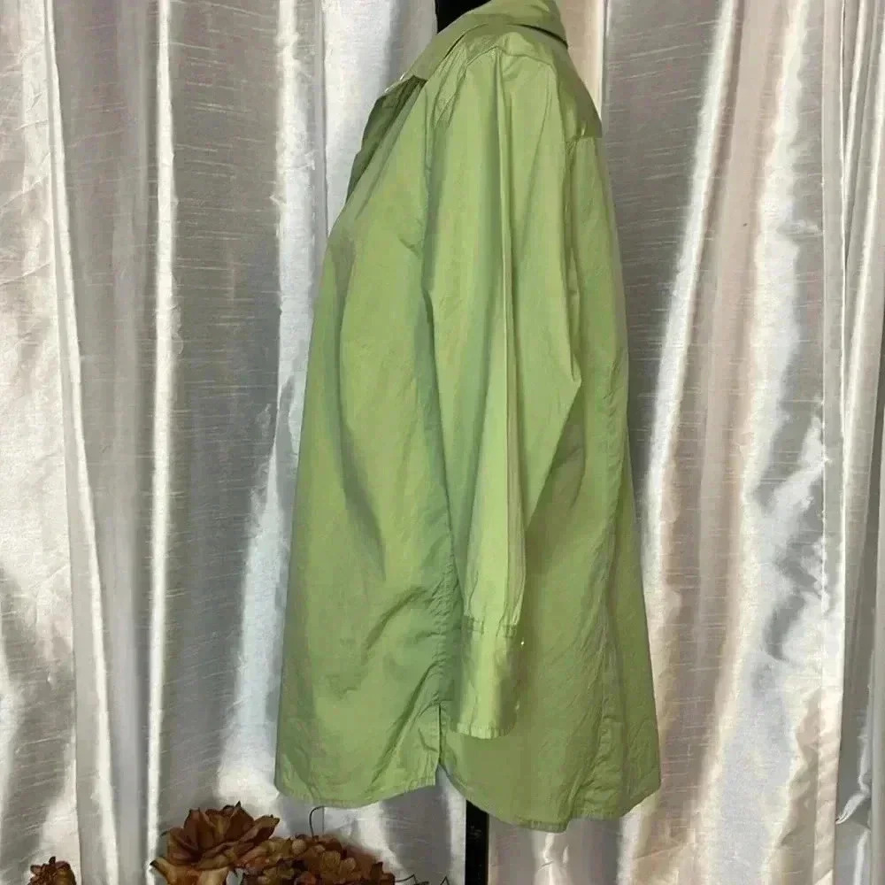Eddie Bauer Light Green Women’s XL Tall Button Down 3/4 Sleeve Top - Picture 5 of 10
